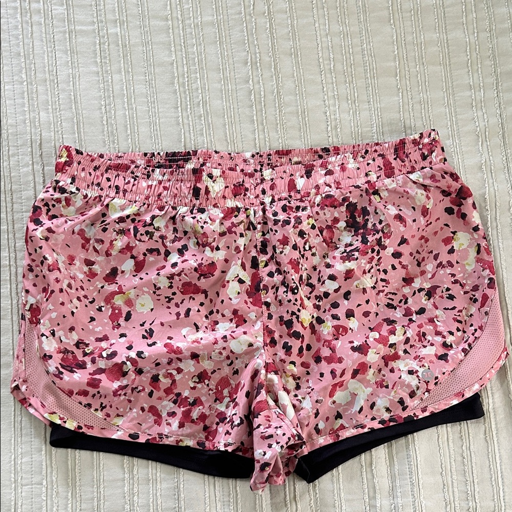 RBX Pink Floral Women's Athletic Shorts